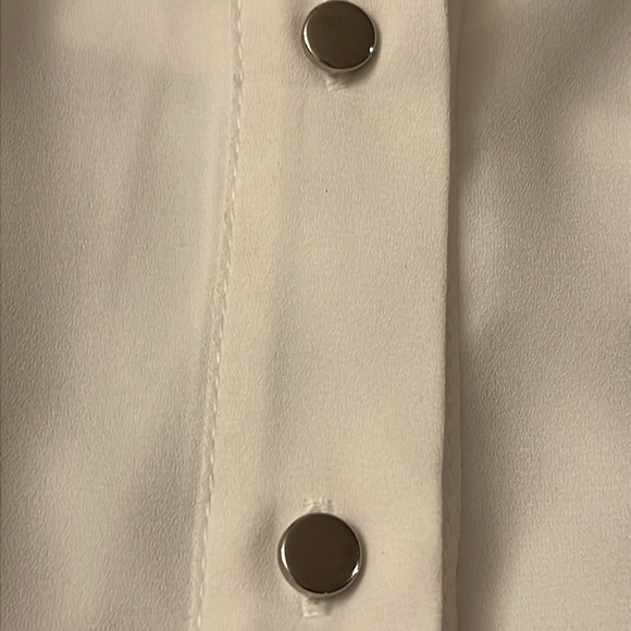 Joseph Ribkoff Women’s Blouse White Button Down Long Sleeve Flowy - Picture 7 of 11